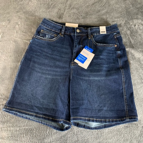 Judy Blue Pants - Judy Blue Shorts Women’s Blue Elastic Waist High Rise Dark Wash Denim 1X